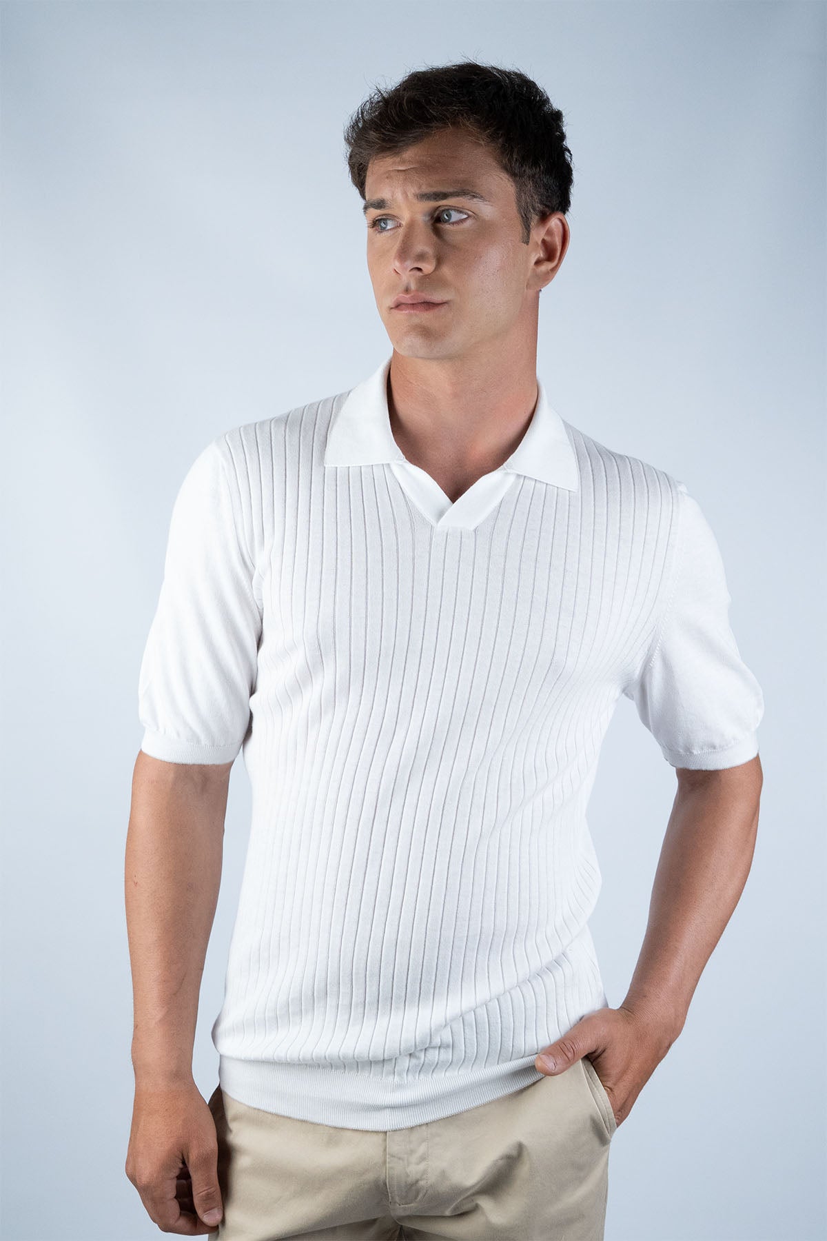 Svevo Beyaz Pamuk Merserize