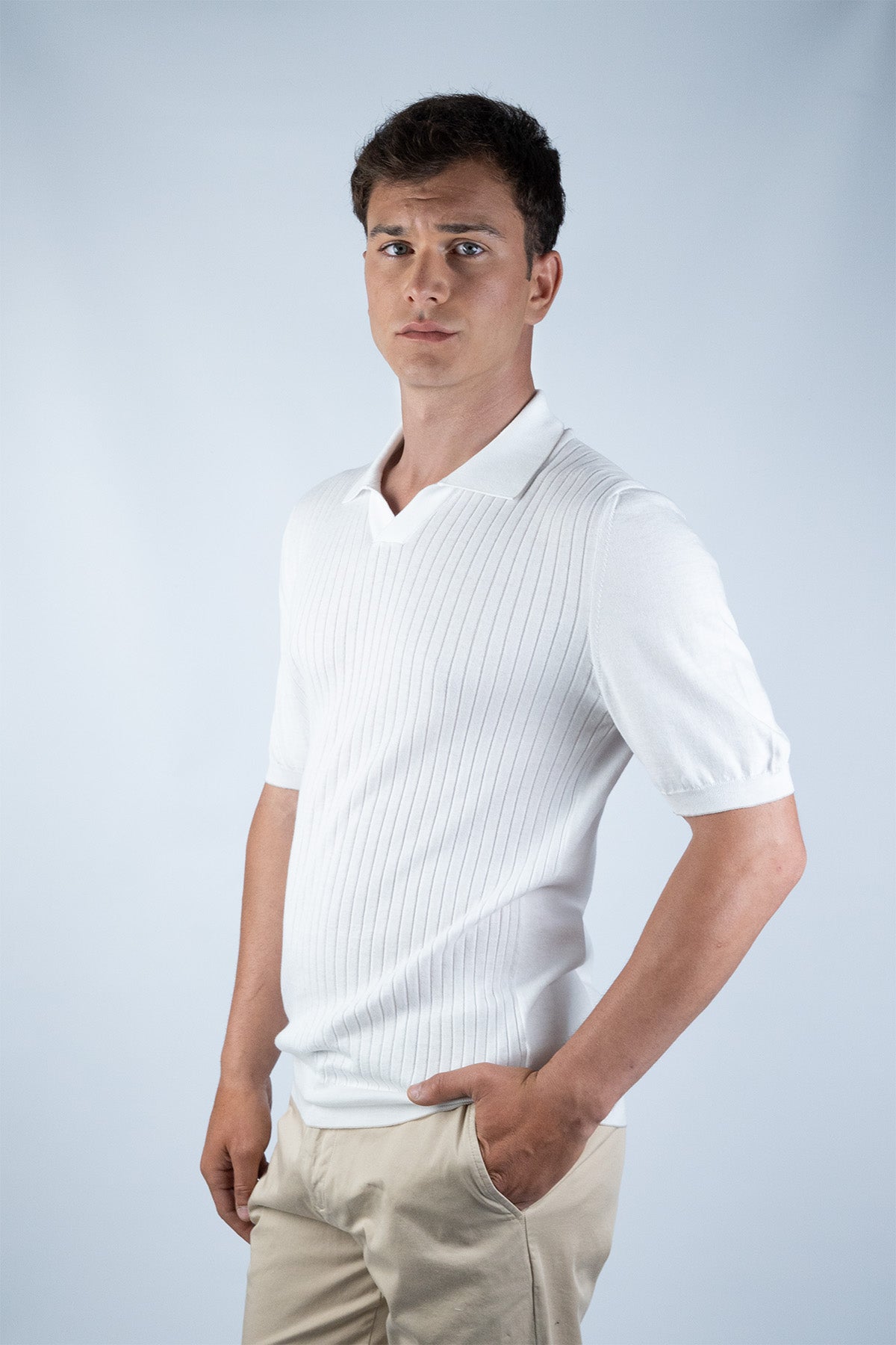 Svevo Beyaz Pamuk Merserize