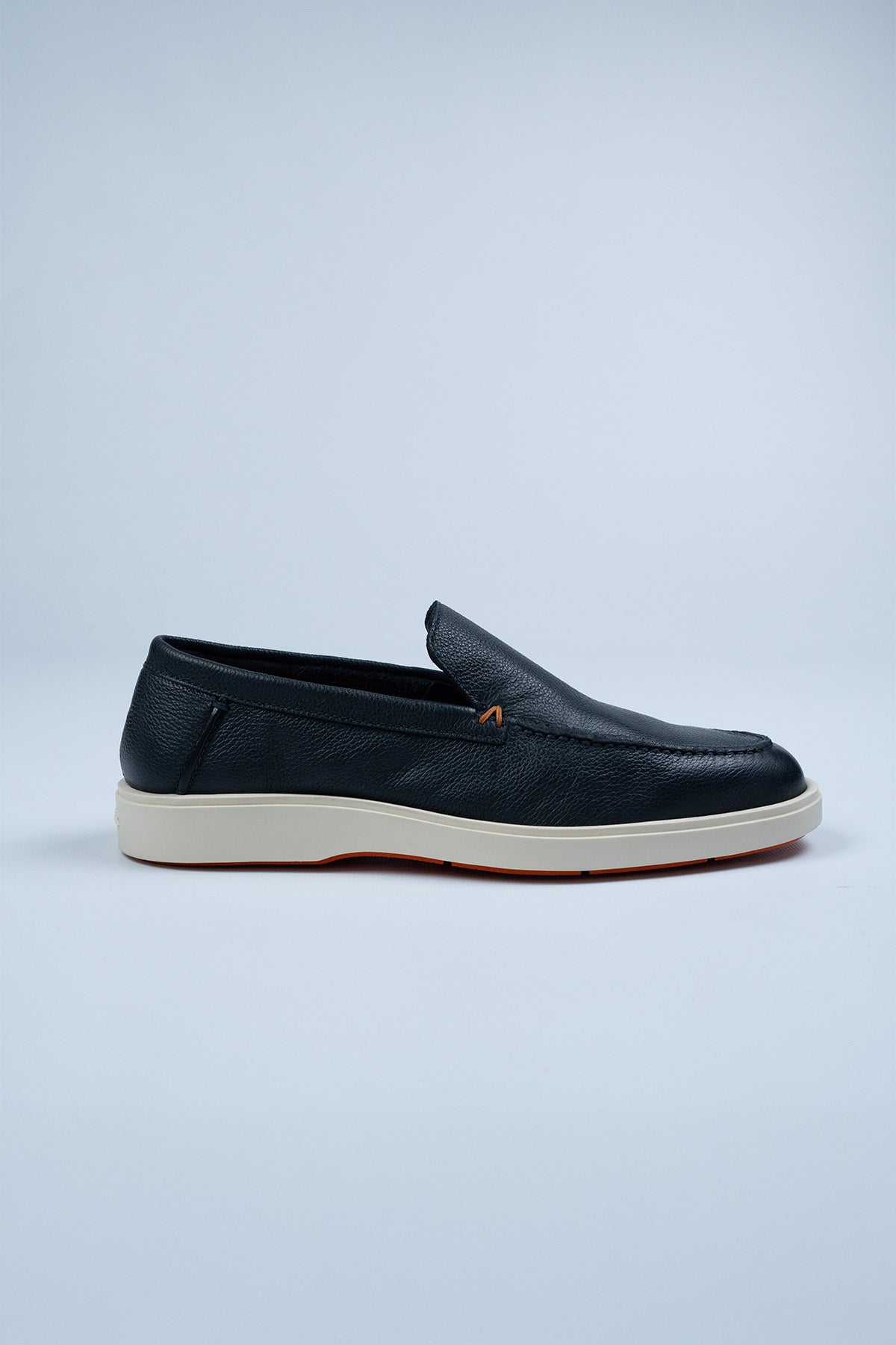 Santoni Lacivert Deri Loafer