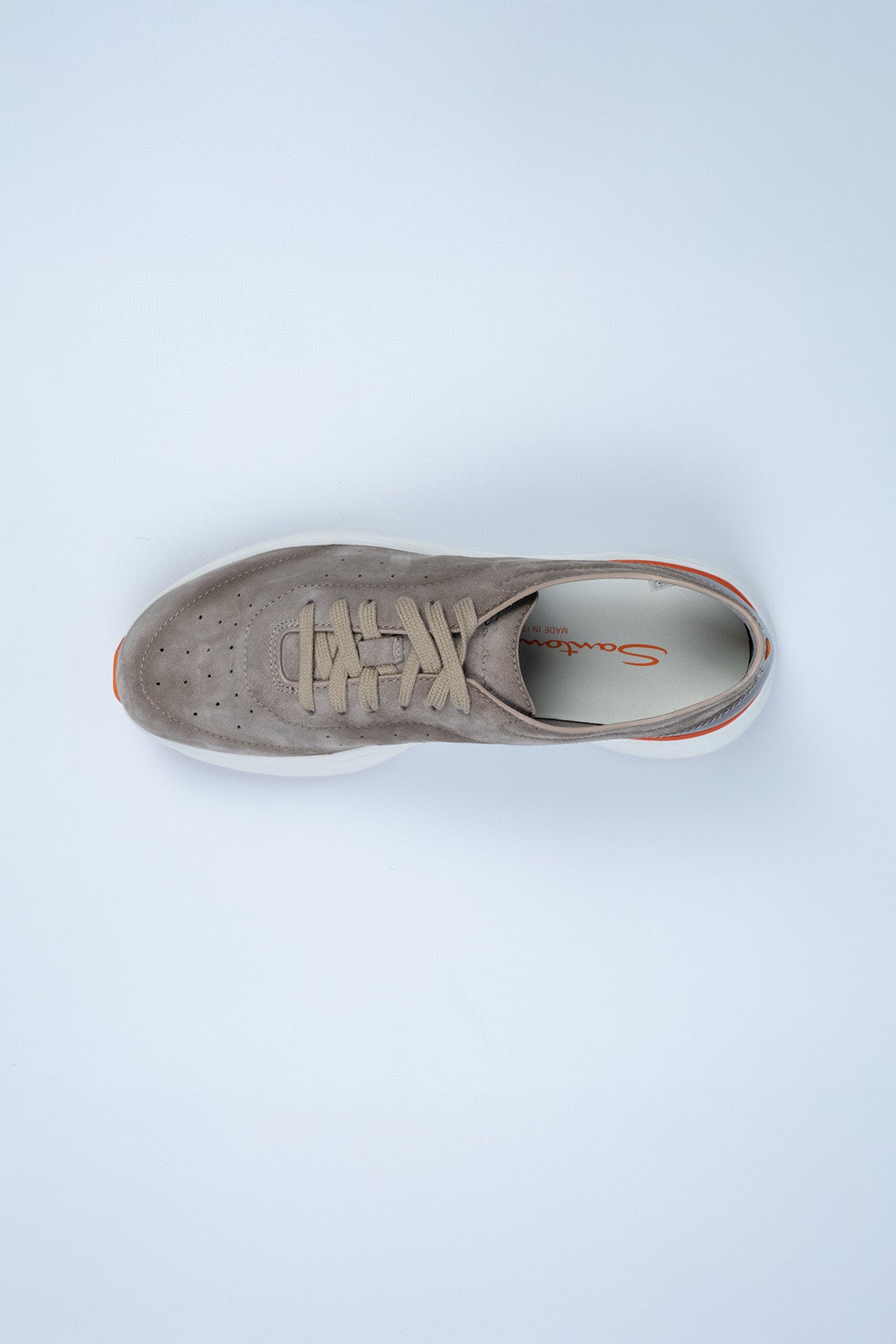 Santoni Vizon rengi Süet Sneaker