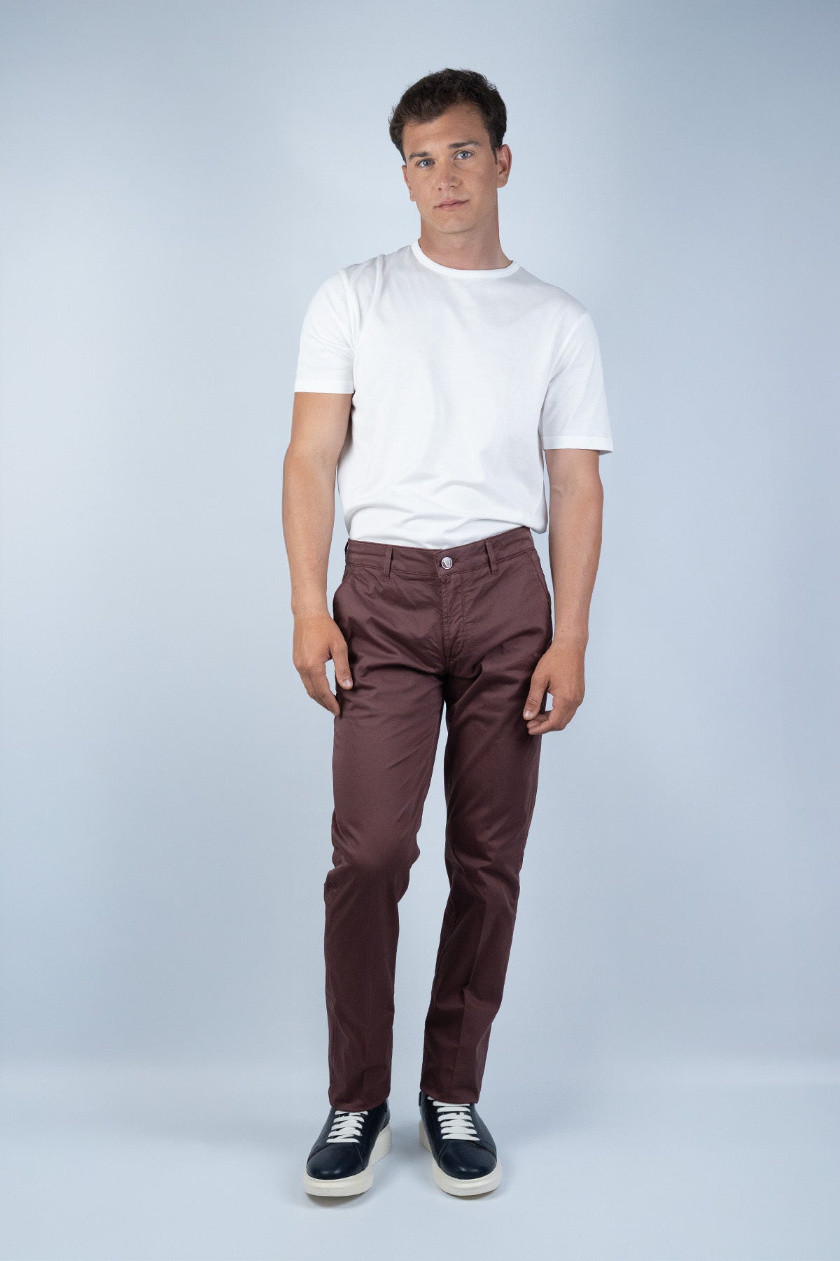Camouflage Bordo Koton Pantalon