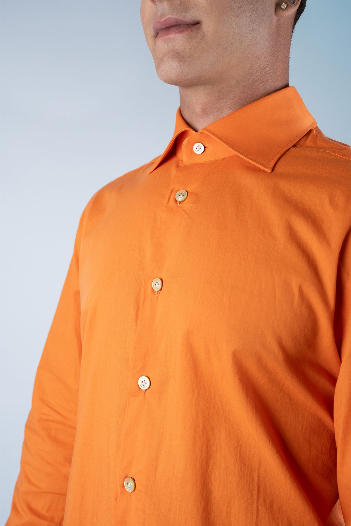 Kiton Turuncu Pamuk Gömlek