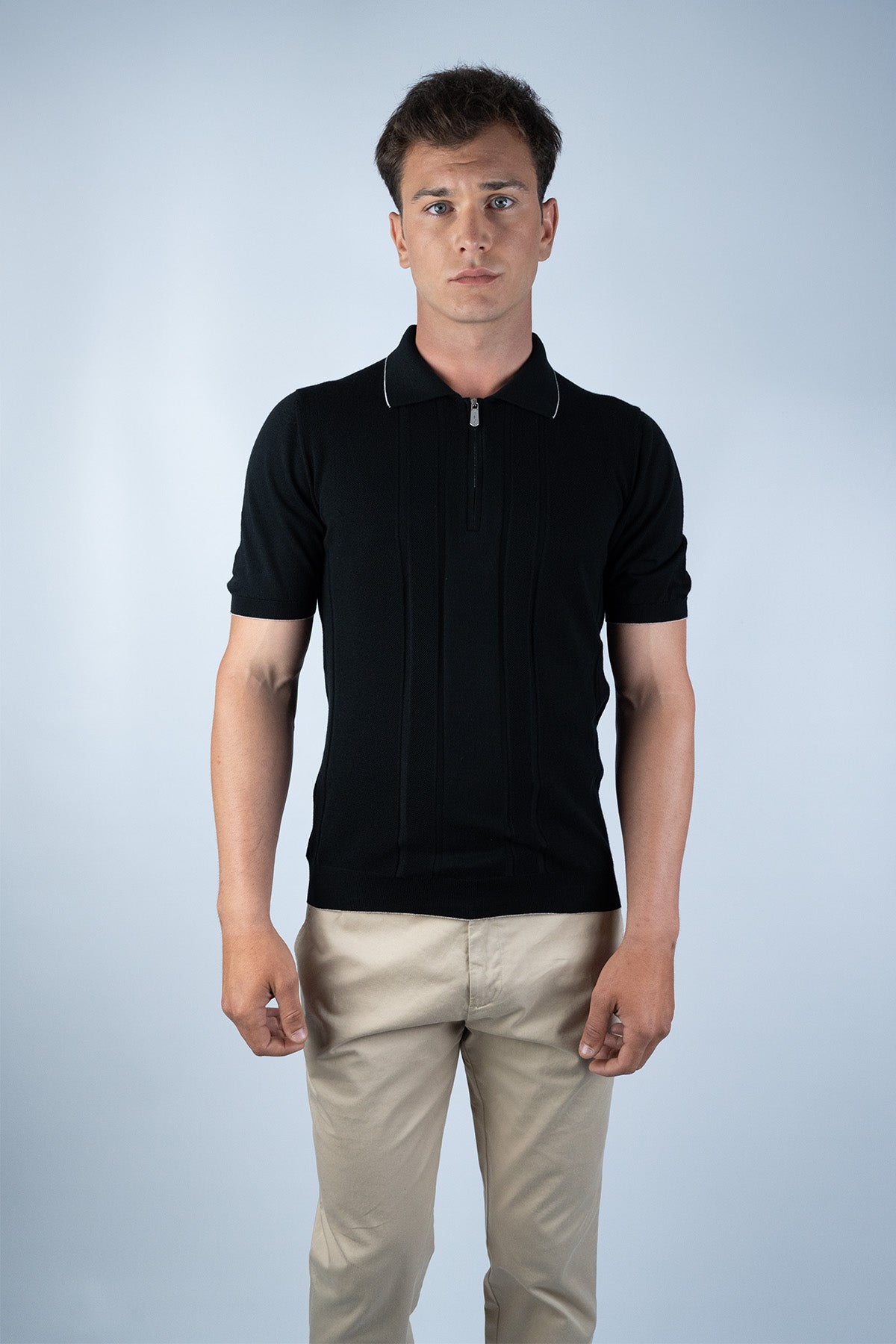 Svevo Siyah Pamuk Merserize