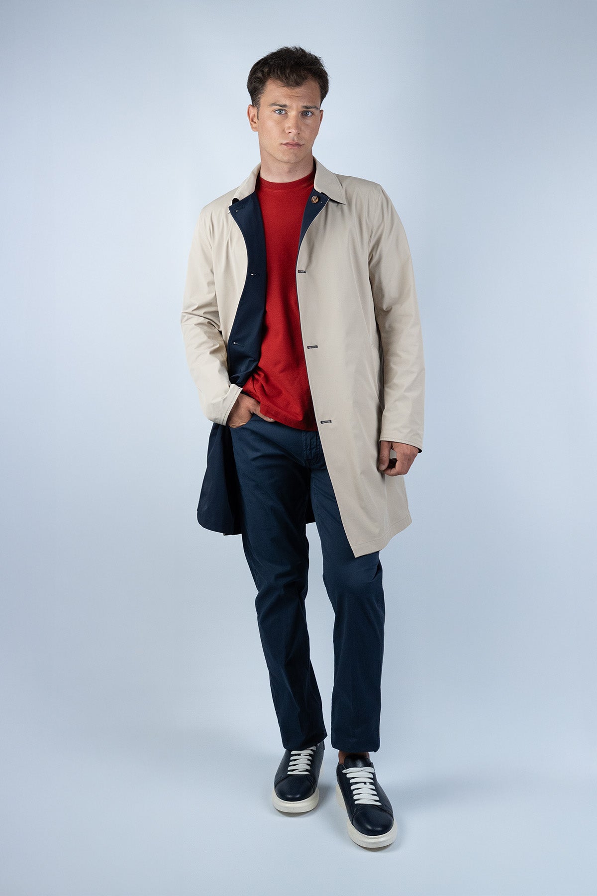 Kired Çift Taraflı Trenchcoat