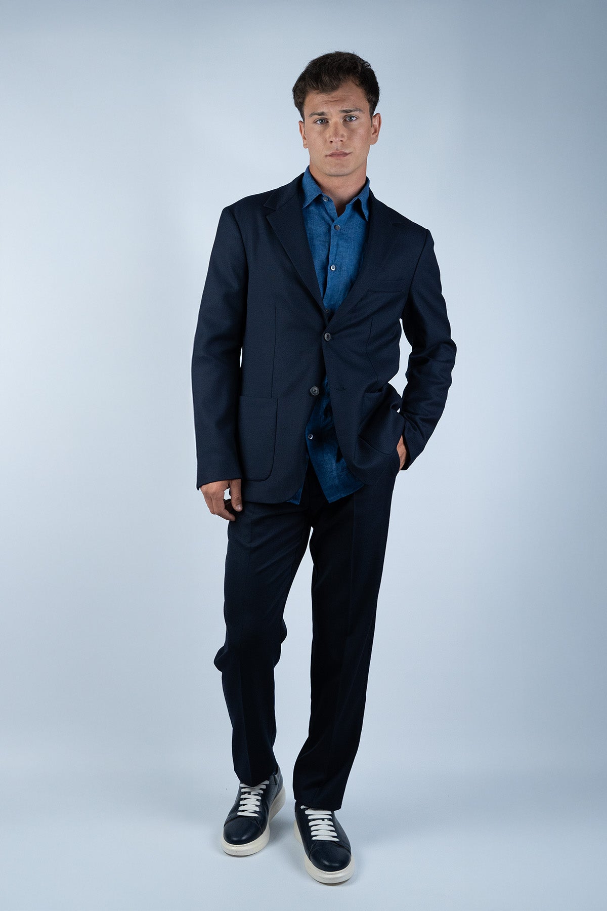 Sunspel Lacivert Yün Ceket