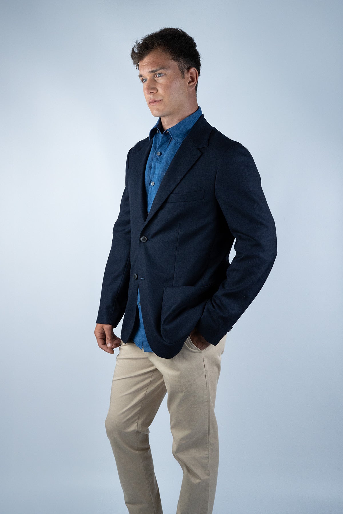 Sunspel Lacivert Yün Ceket