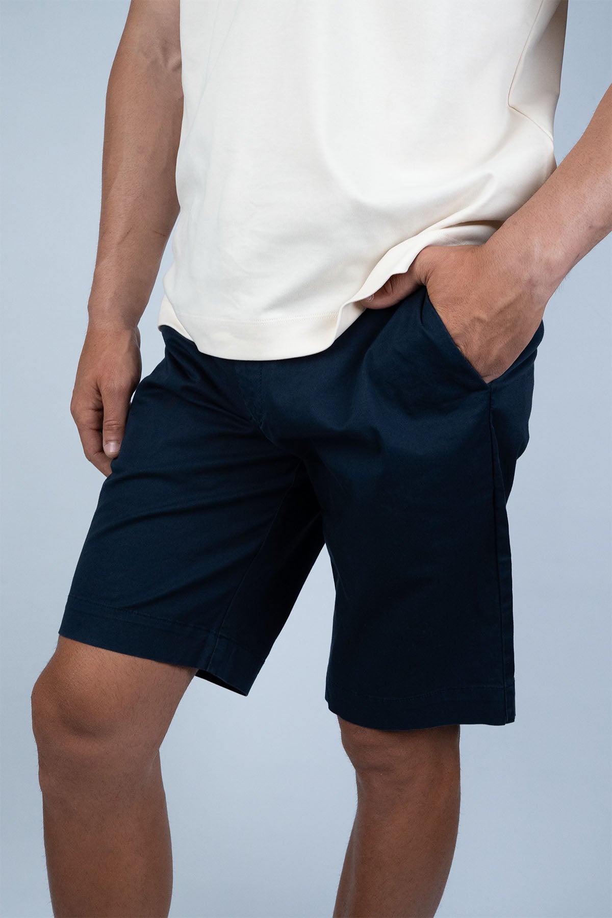 Sunspel Lacivert Pamuk Bermuda