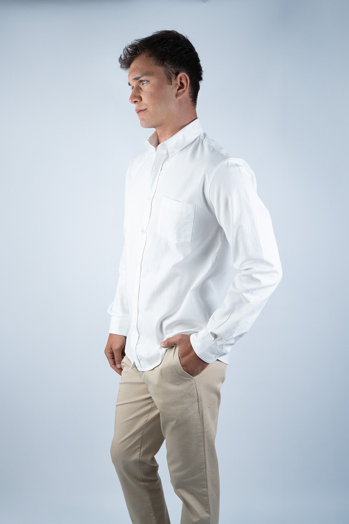 Sunspel Beyaz Pamuk Gömlek