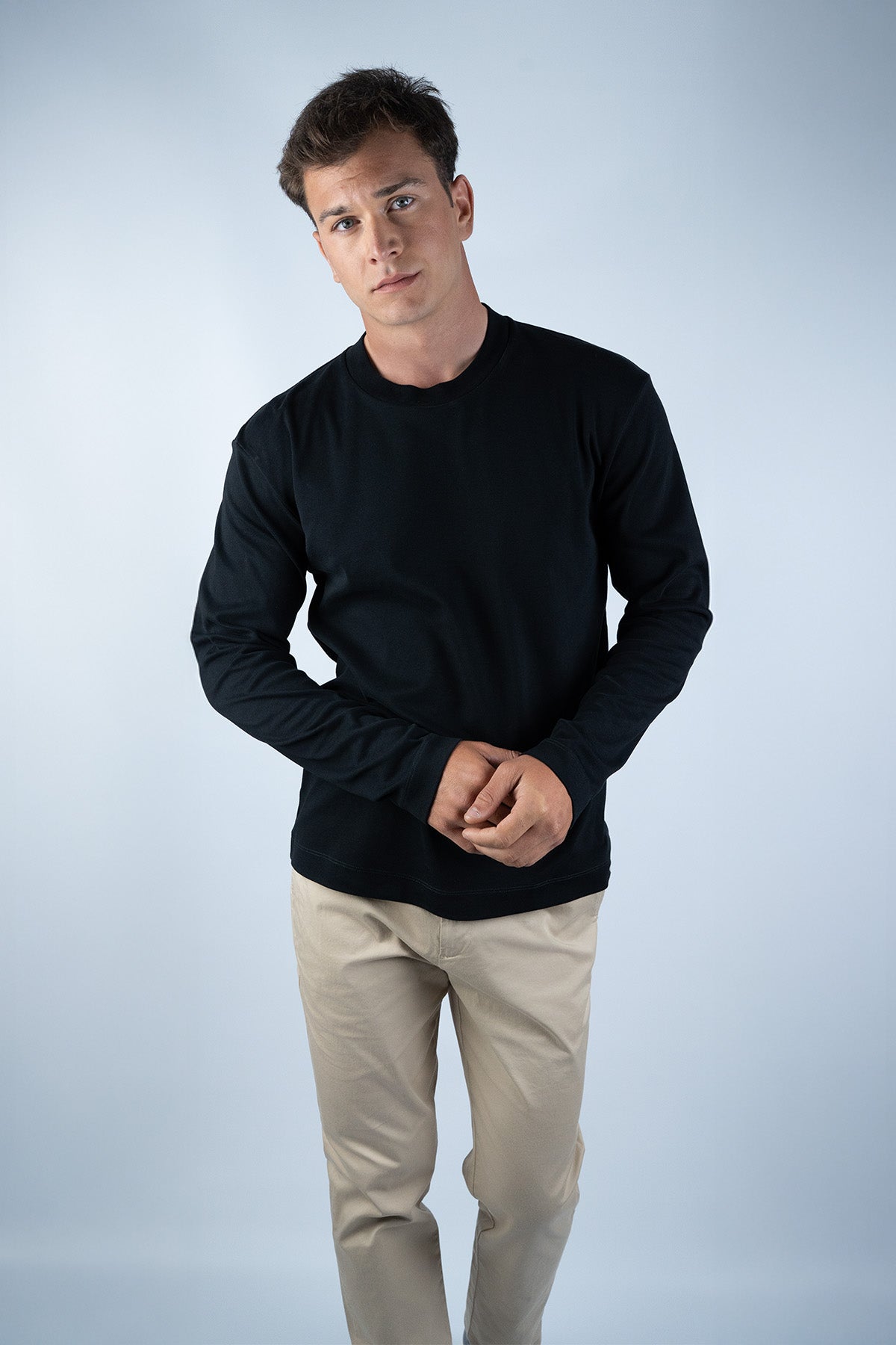 Sunspel Siyah Pamuk Sweatshirt