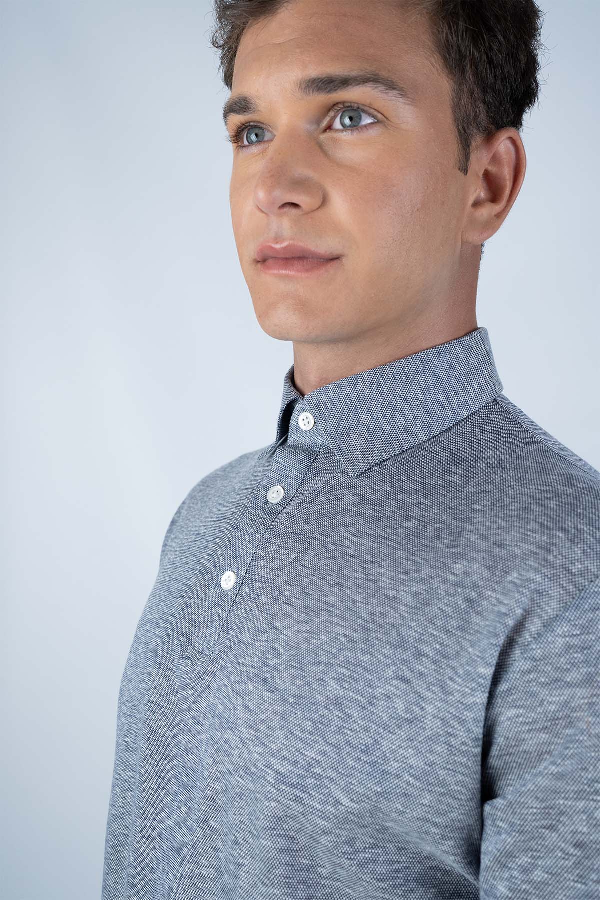 Mazzarelli Beyaz Pamuk-Keten T-shirt