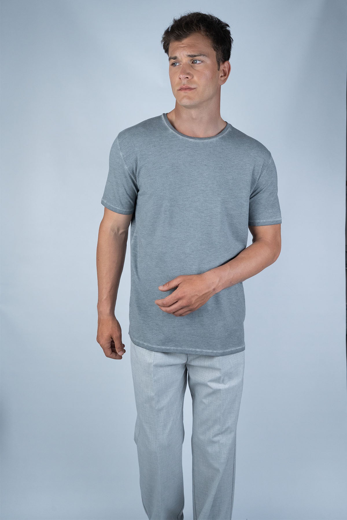 Kiefermann Mavi Pamuk T-shirt