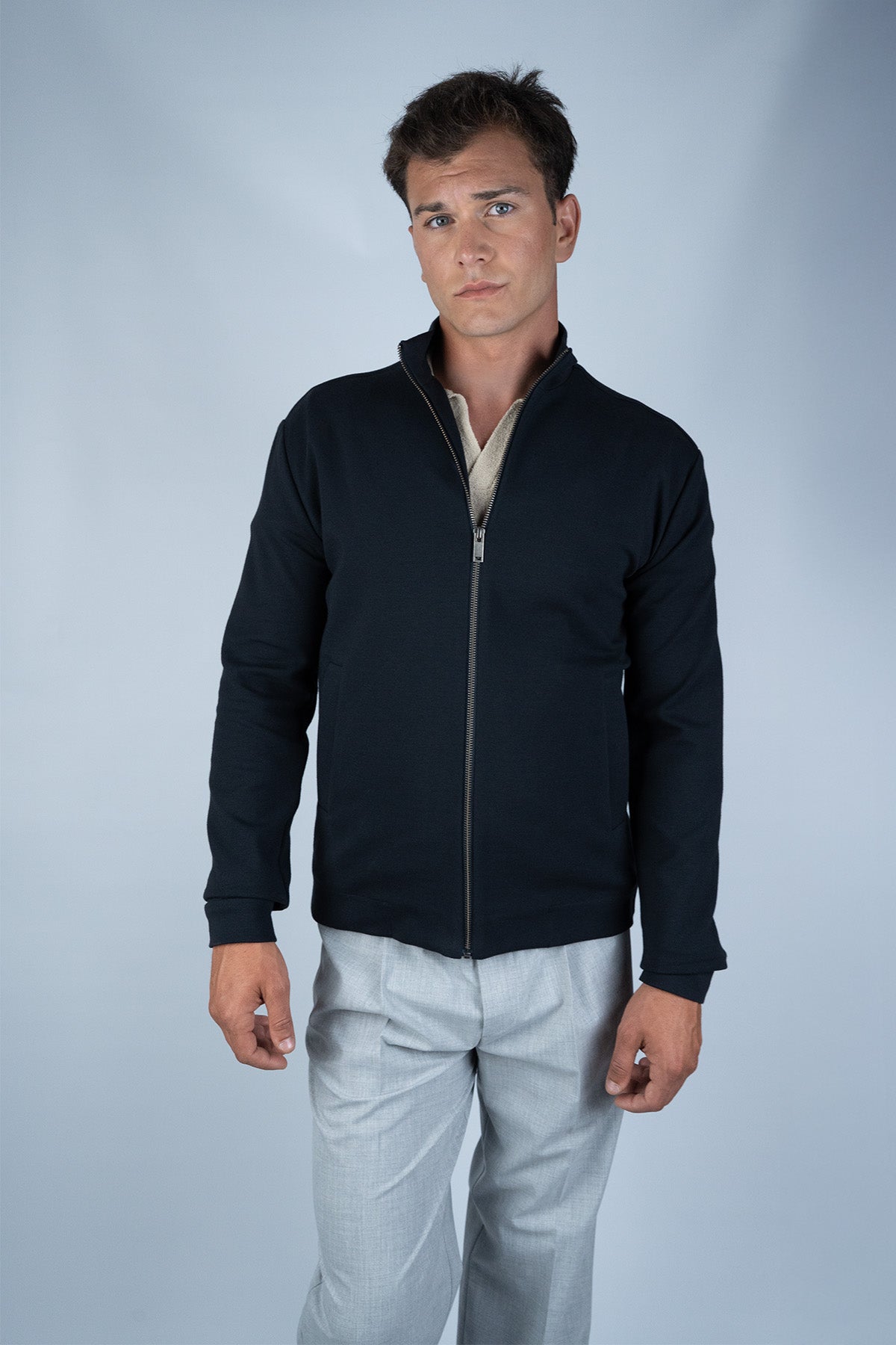 Kiefermann Lacivert Pamuk Sweatshirt