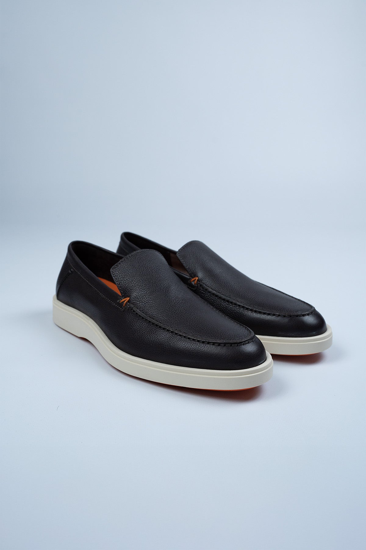 Santoni Kahverengi Deri Loafer