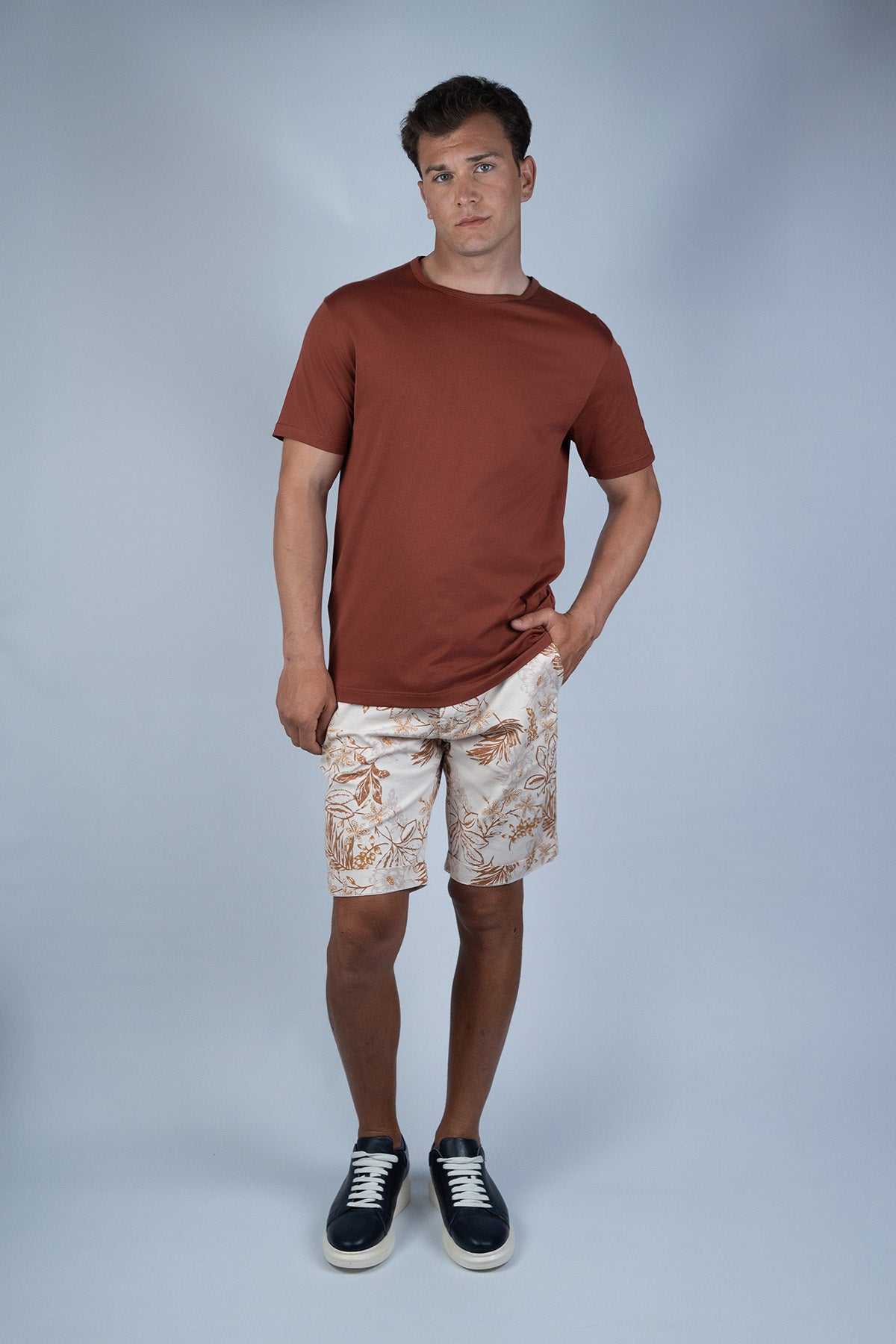 Sunspel Kahverengi Pamuk T-shirt