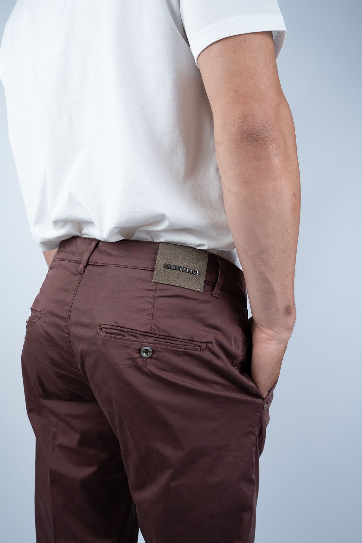 Camouflage Bordo Koton Pantalon