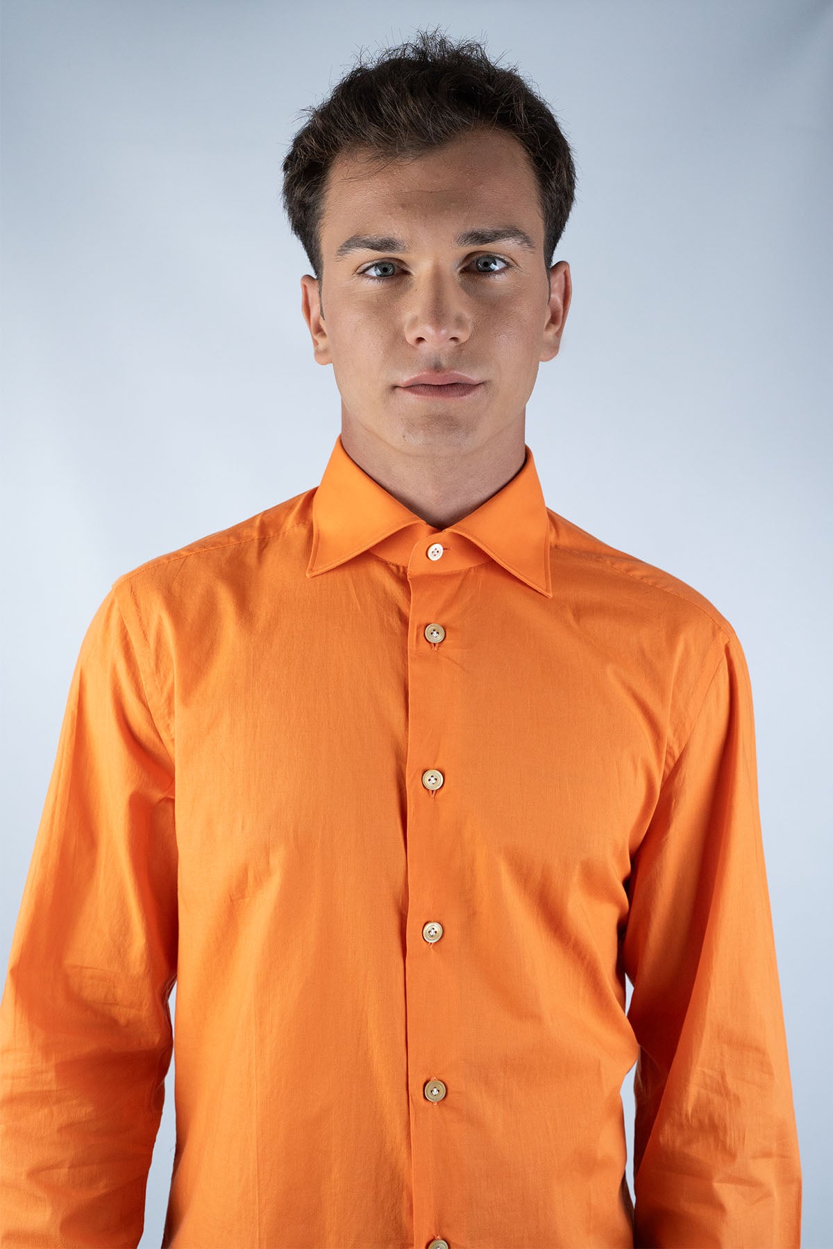 Kiton Turuncu Pamuk Gömlek