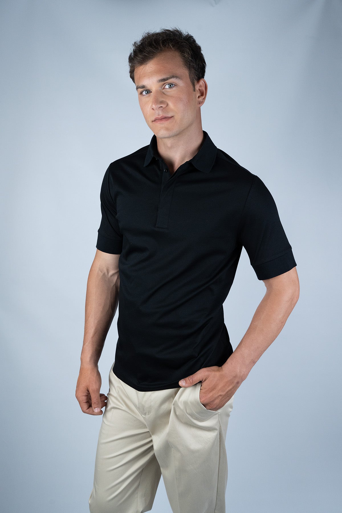 Kiefermann Siyah Pamuk T-shirt