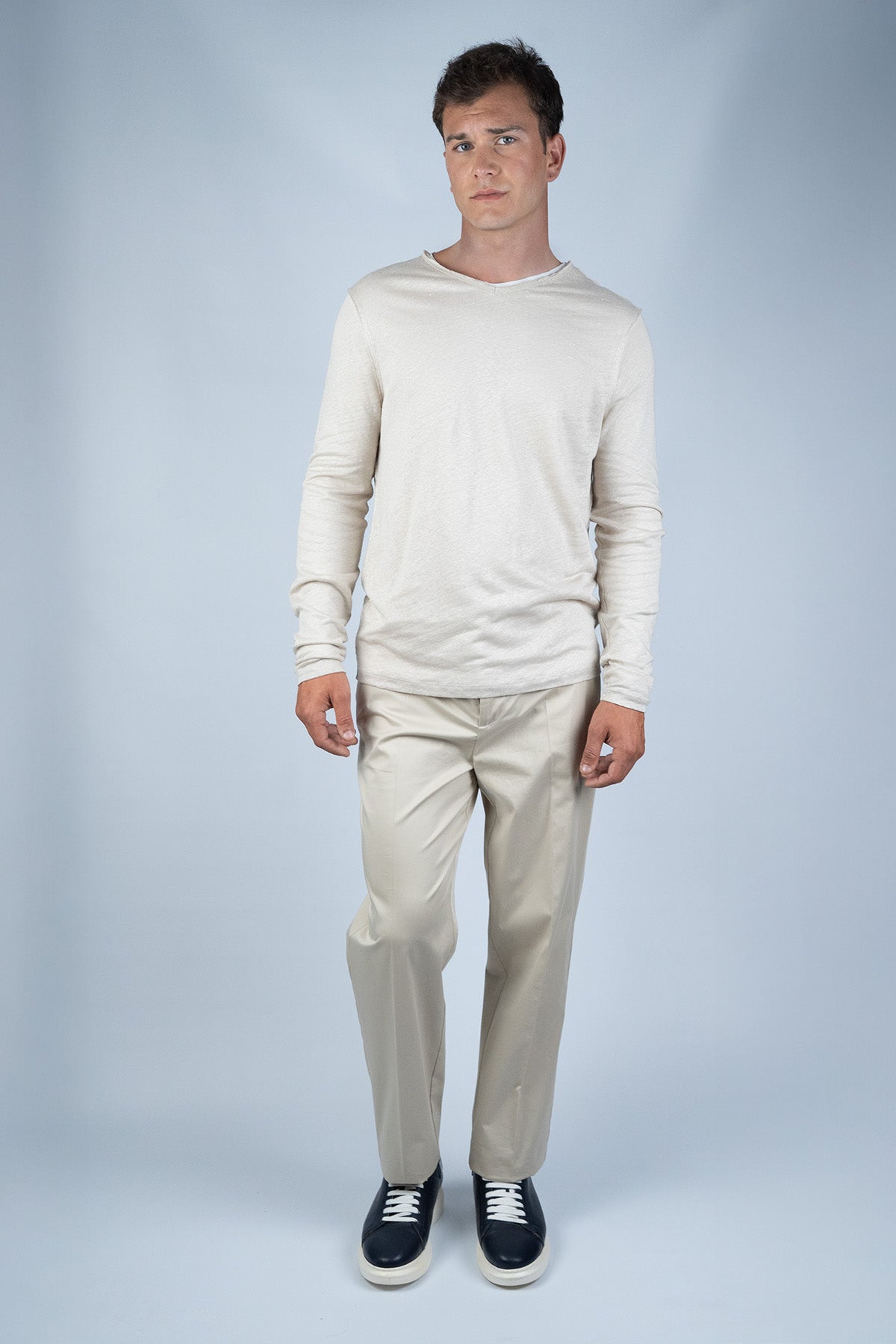 Kiefermann Krem Pamuk Sweatshirt