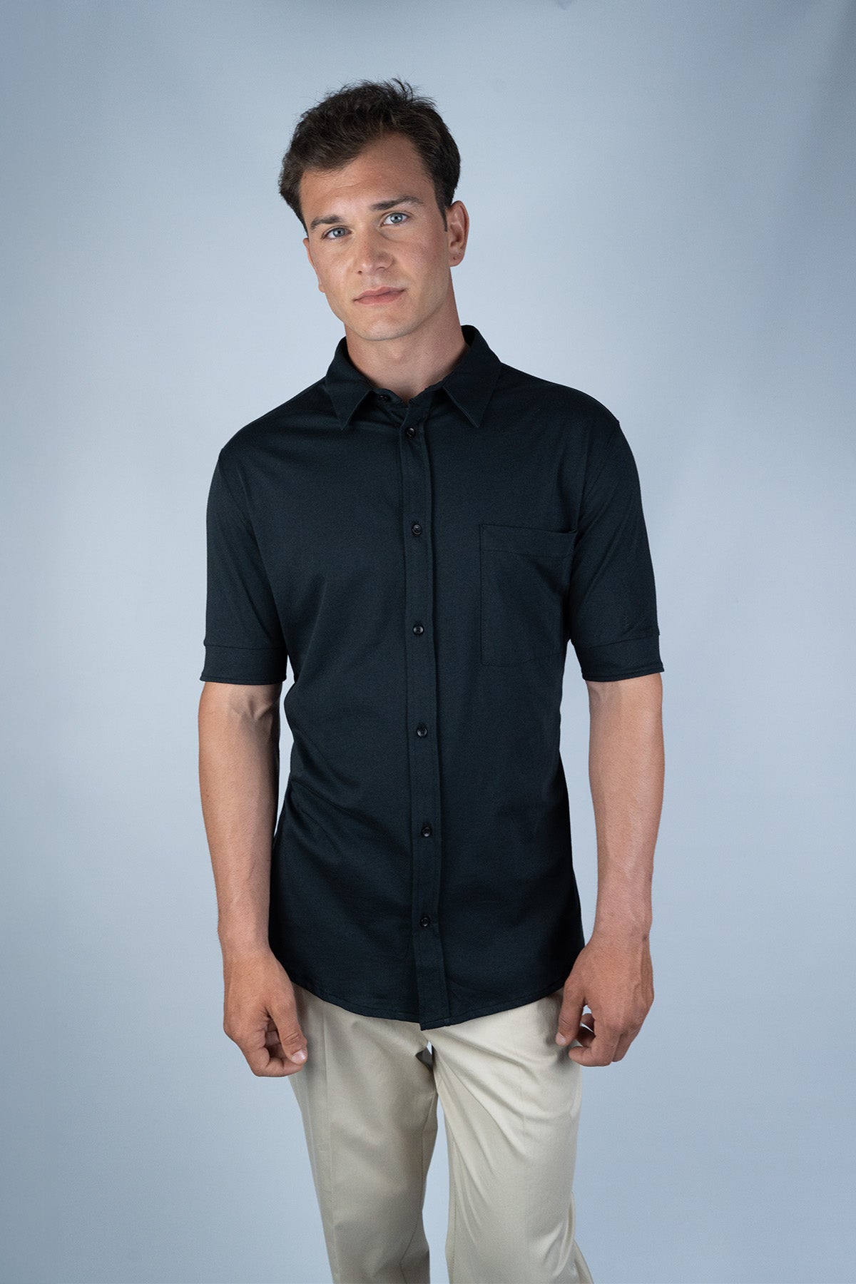 Kiefermann Siyah Pamuk Gömlek