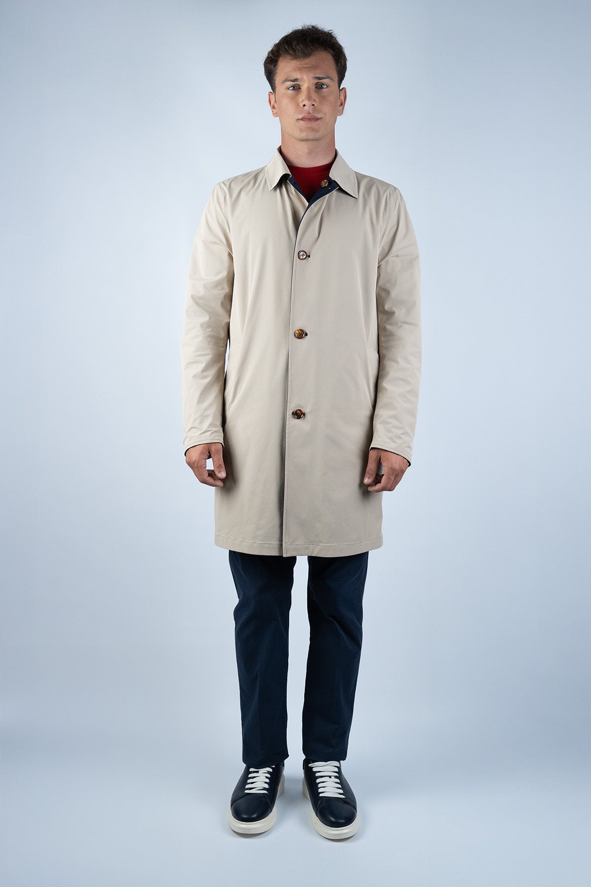 Kired Çift Taraflı Trenchcoat