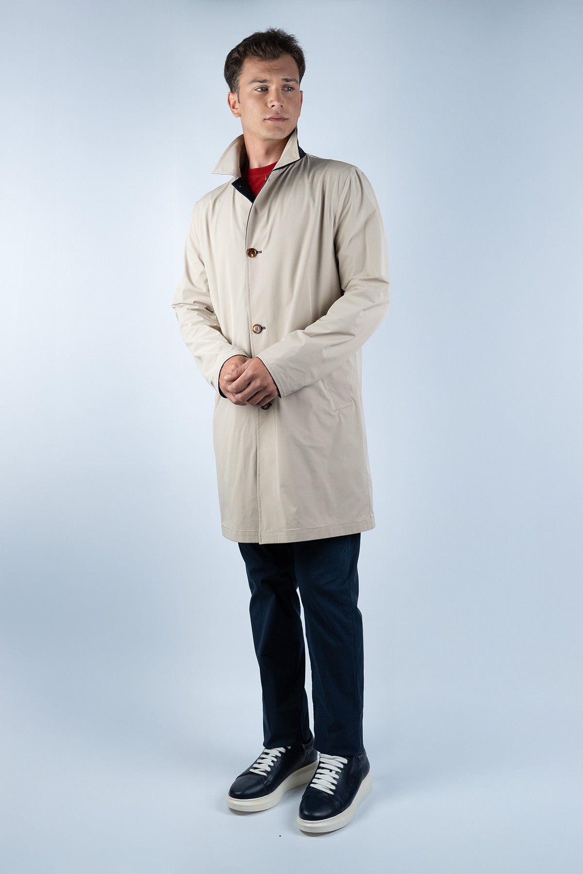 Kired Çift Taraflı Trenchcoat