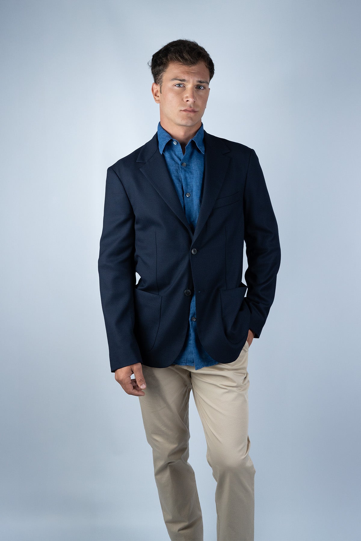 Sunspel Lacivert Yün Ceket