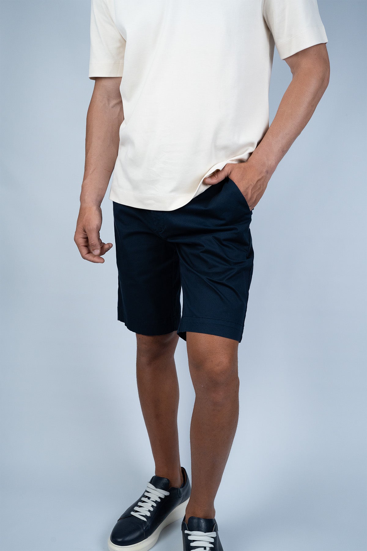 Sunspel Lacivert Pamuk Bermuda