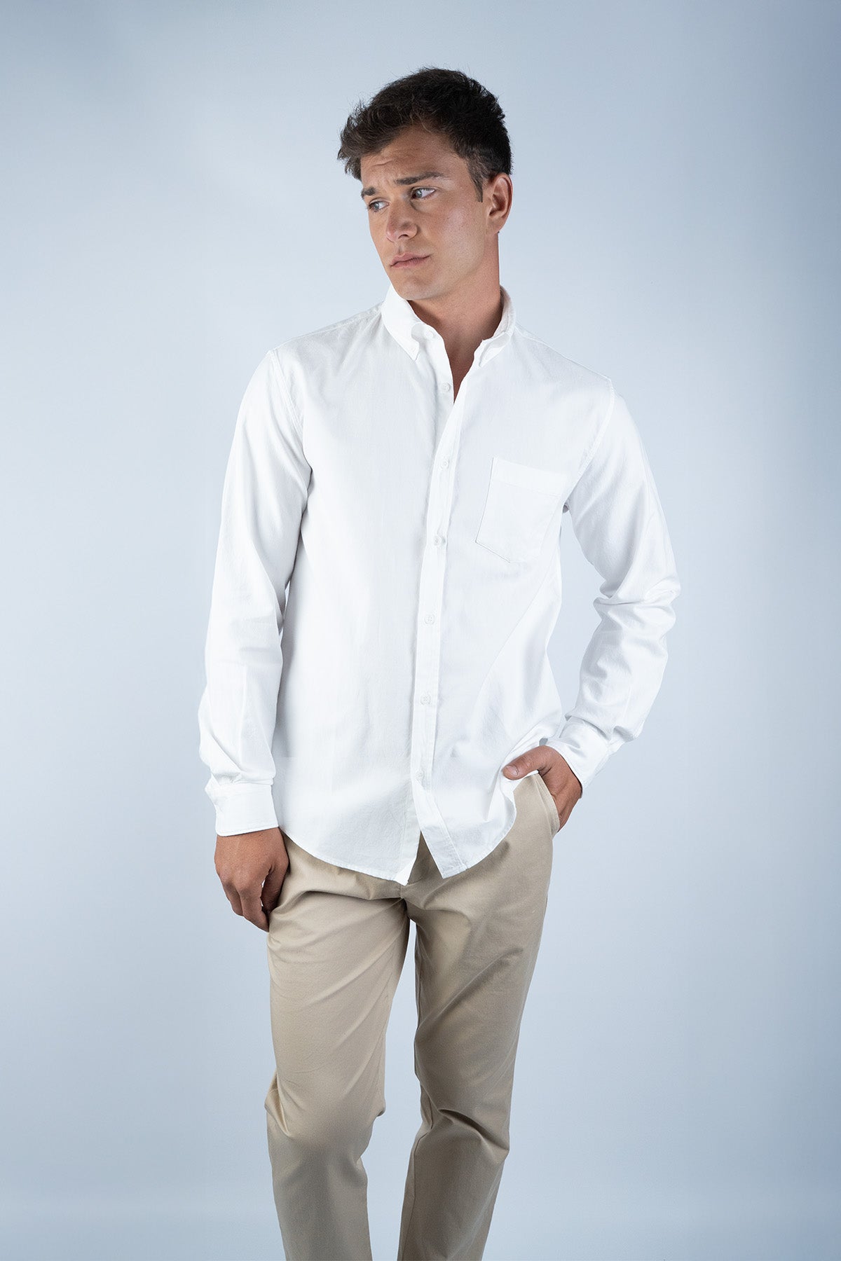 Sunspel Beyaz Pamuk Gömlek